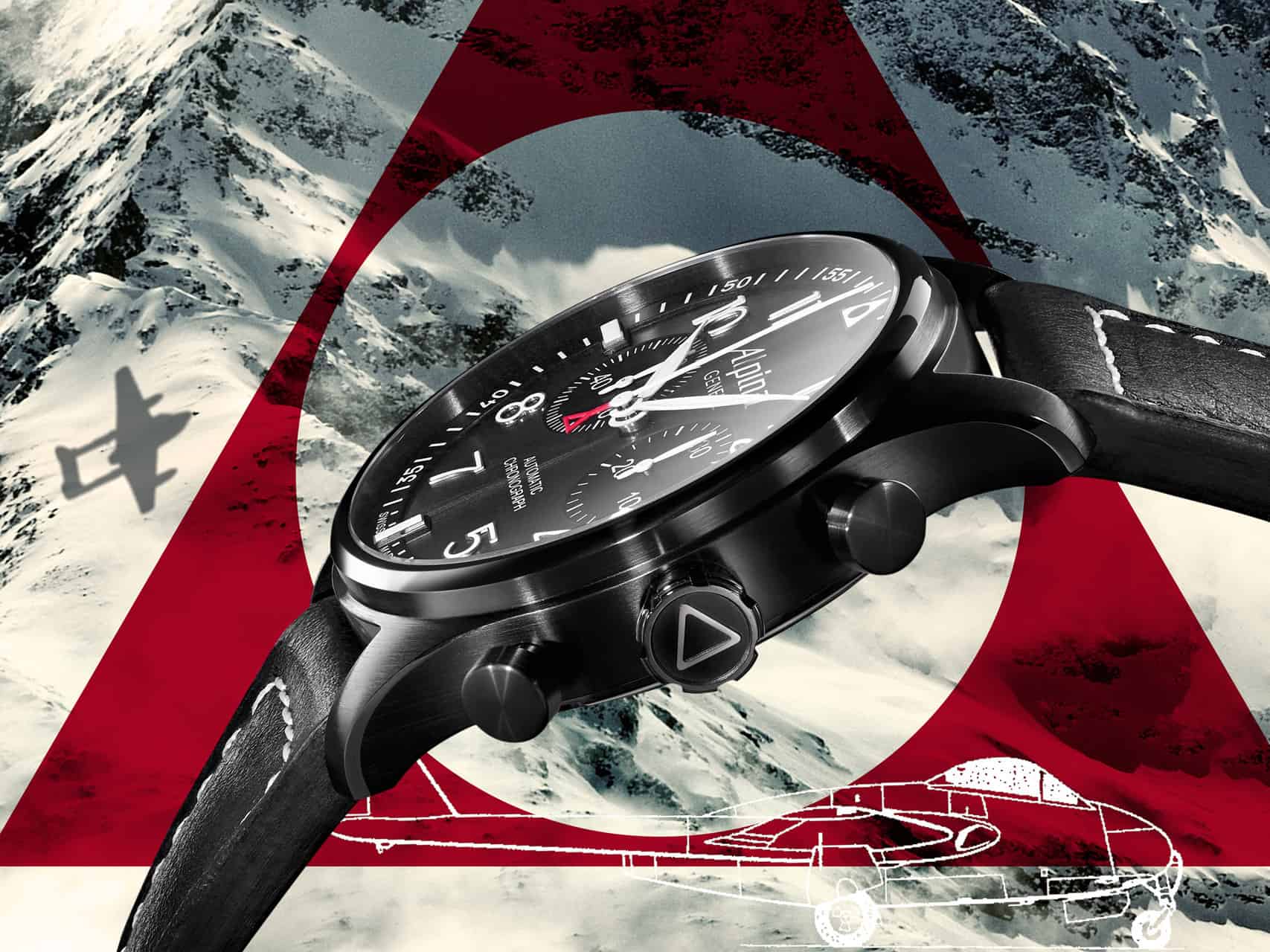 The new Alpina Startimer Pilot  “Black Star” Automatic Chronograph