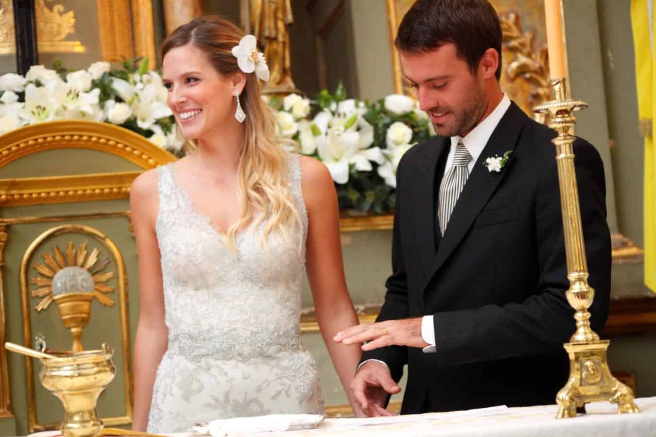 Facundo Pieres and Agustina Wernicke walked down the altar together united by Piaget