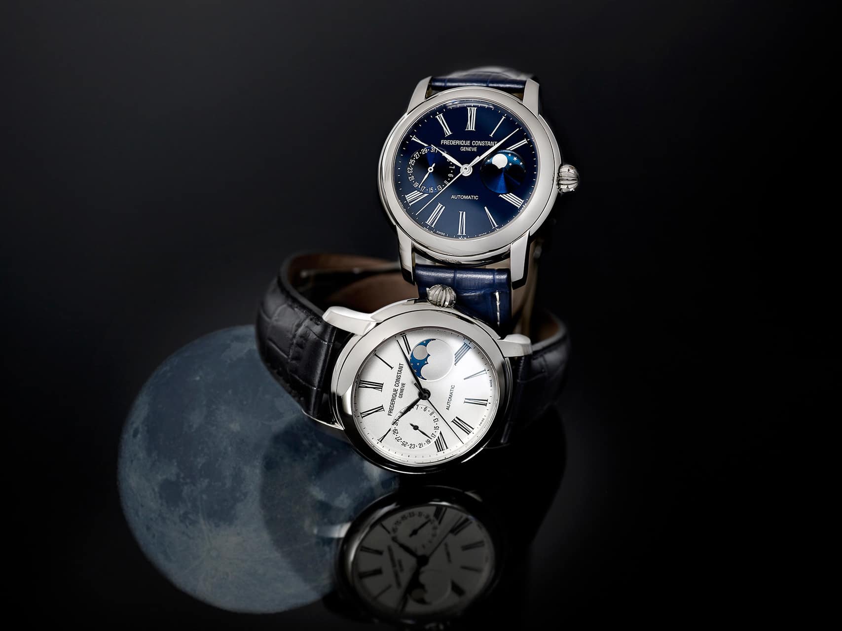 Frederique Constant presents the  Classics Moonphase Manufacture and introduces  a new in-house caliber